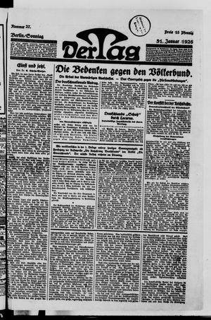 Der Tag vom 31.01.1926