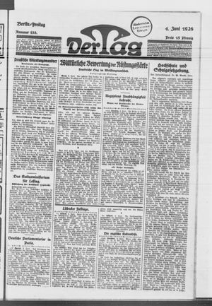 Der Tag on Jun 4, 1926