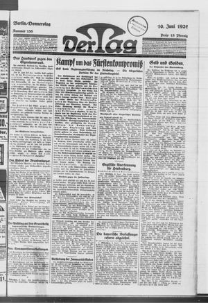 Der Tag vom 10.06.1926