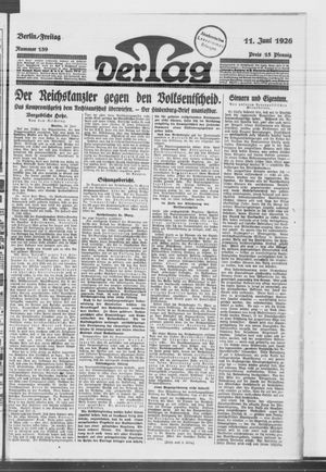 Der Tag on Jun 11, 1926