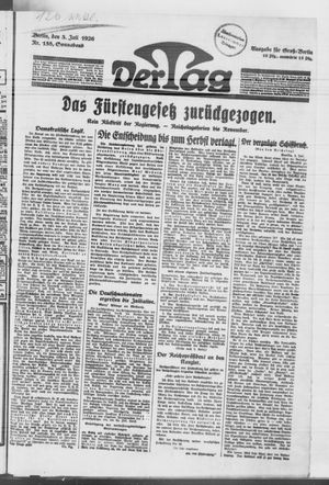 Der Tag on Jul 3, 1926