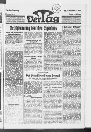 Der Tag vom 21.12.1926