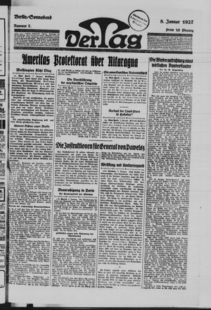 Der Tag vom 08.01.1927
