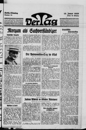 Der Tag vom 15.01.1929