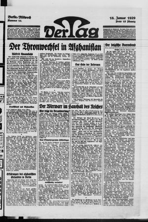 Der Tag vom 16.01.1929