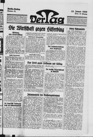 Der Tag vom 25.01.1929