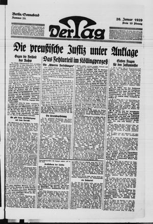Der Tag vom 26.01.1929
