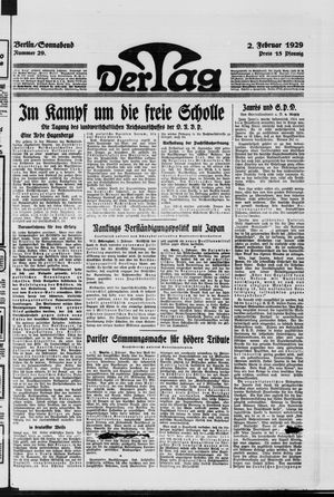 Der Tag vom 02.02.1929