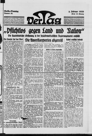 Der Tag on Feb 3, 1929