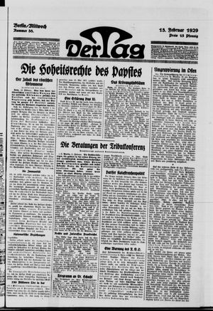 Der Tag vom 13.02.1929