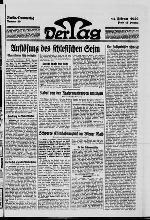 Der Tag vom 14.02.1929