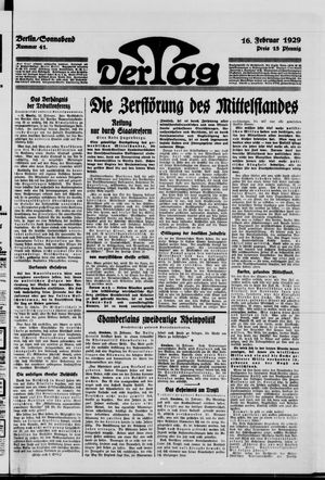Der Tag vom 16.02.1929