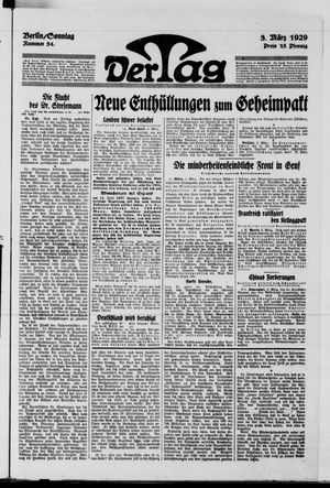 Der Tag vom 03.03.1929