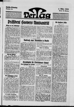 Der Tag vom 05.03.1929