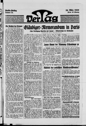 Der Tag vom 29.03.1929