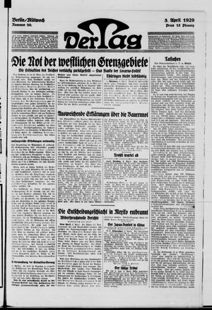 Der Tag on Apr 3, 1929