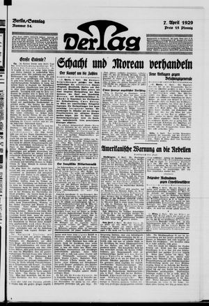 Der Tag vom 07.04.1929