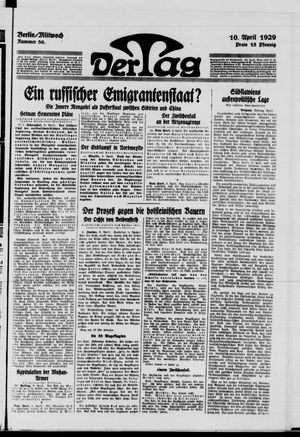 Der Tag vom 10.04.1929