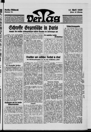 Der Tag vom 17.04.1929
