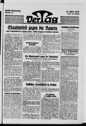 Der Tag vom 18.04.1929
