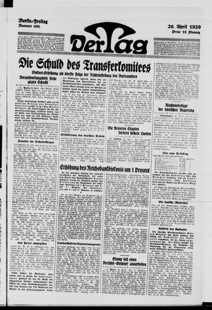 Der Tag vom 26.04.1929