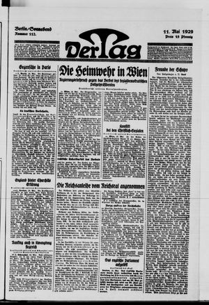 Der Tag vom 11.05.1929