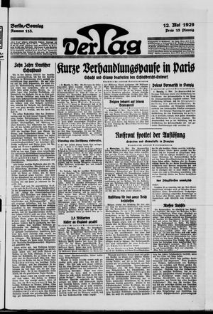 Der Tag vom 12.05.1929