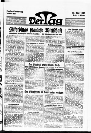 Der Tag vom 16.05.1929