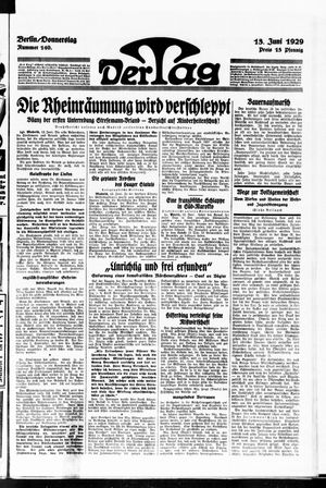 Der Tag vom 13.06.1929