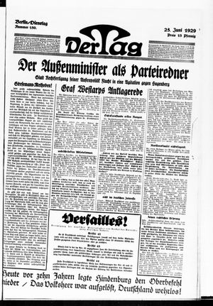 Der Tag vom 25.06.1929
