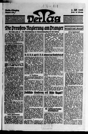 Der Tag vom 02.07.1929