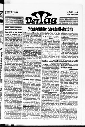 Der Tag vom 07.07.1929