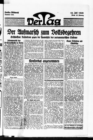 Der Tag vom 10.07.1929