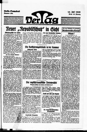 Der Tag vom 13.07.1929