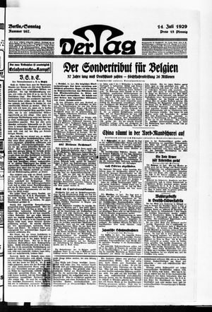 Der Tag vom 14.07.1929