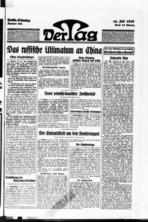 Der Tag vom 16.07.1929