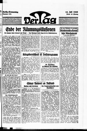 Der Tag vom 18.07.1929