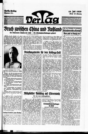 Der Tag vom 19.07.1929
