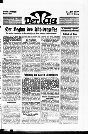 Der Tag vom 24.07.1929