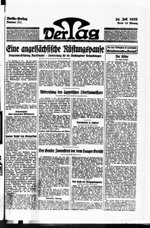 Der Tag vom 26.07.1929