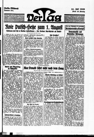 Der Tag vom 31.07.1929