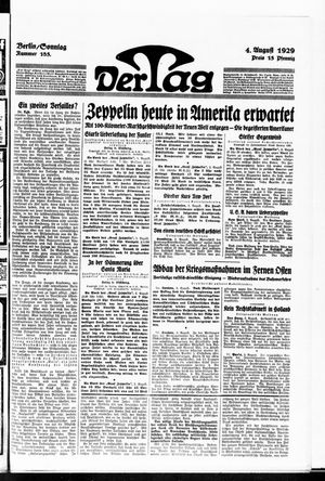 Der Tag vom 04.08.1929