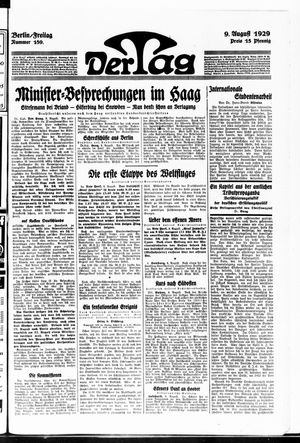 Der Tag vom 09.08.1929