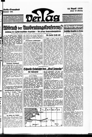 Der Tag vom 10.08.1929