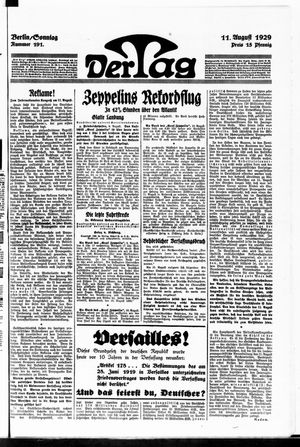 Der Tag vom 11.08.1929