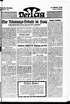 Der Tag vom 13.08.1929
