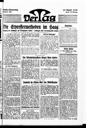 Der Tag vom 29.08.1929