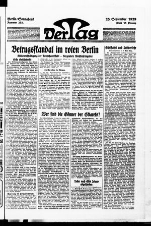 Der Tag vom 28.09.1929