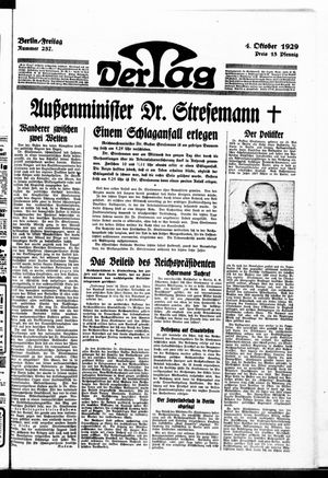 Der Tag vom 04.10.1929