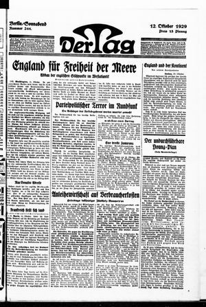 Der Tag vom 12.10.1929